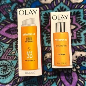 Olay Vitamin C COMBO- Hydrating moisturizer/sunscreen &serum